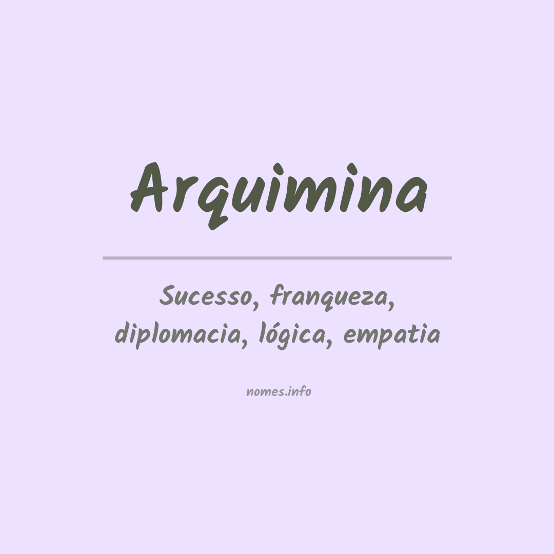 Significado do nome Arquimina
