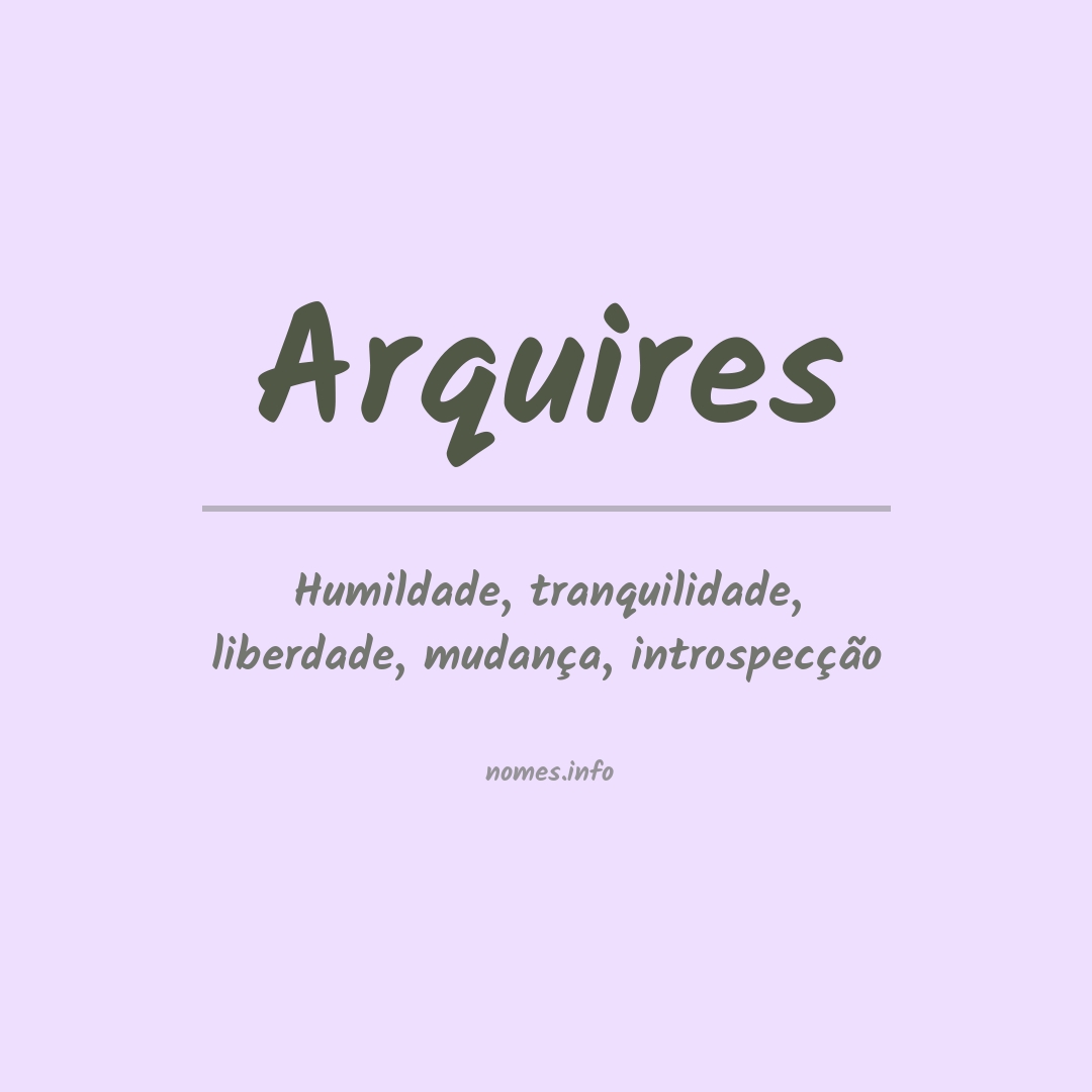 Significado do nome Arquires