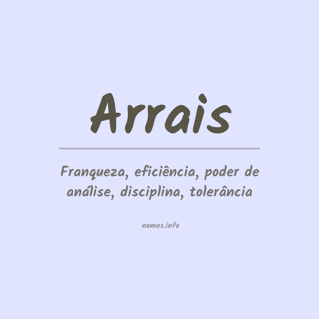 Significado do nome Arrais