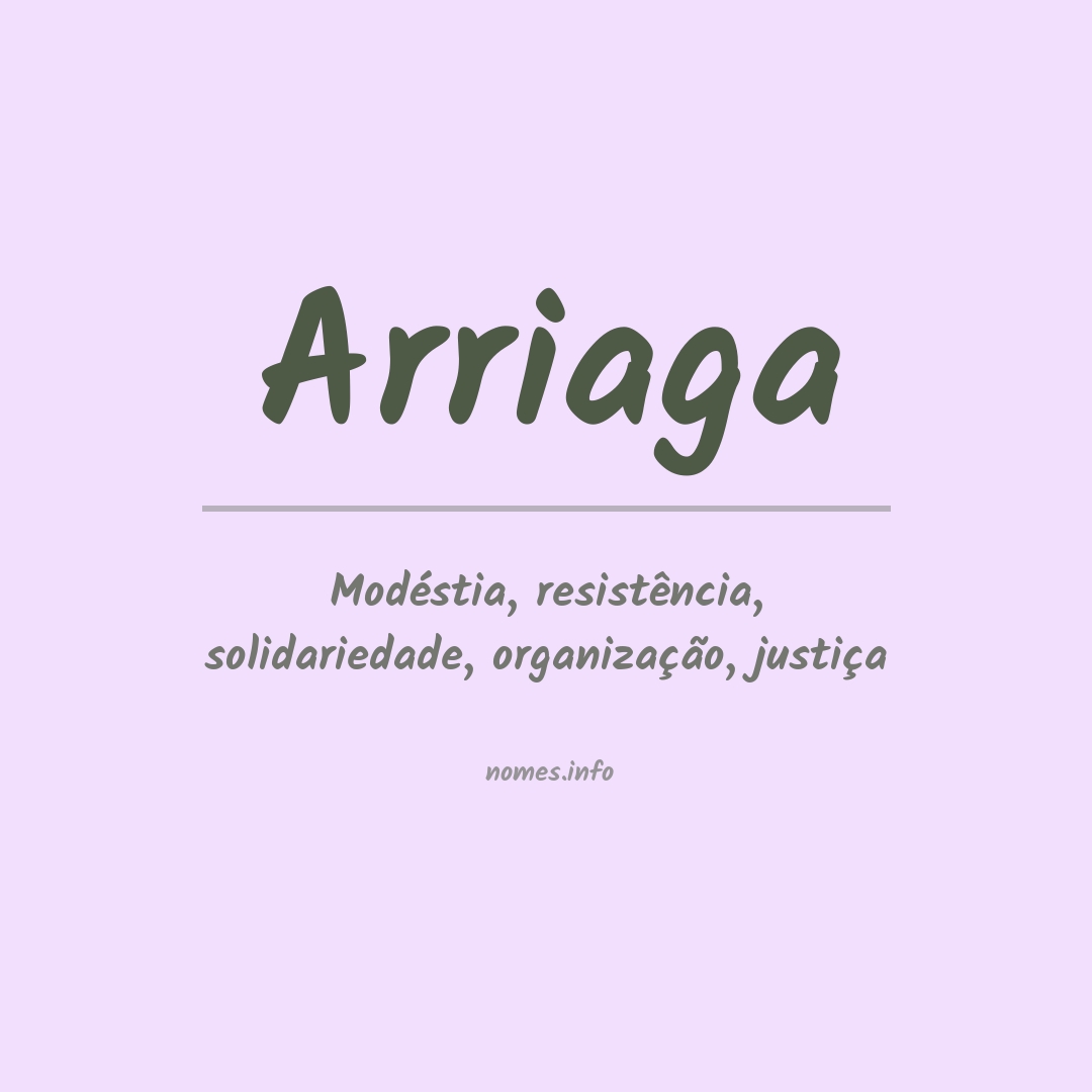 Significado do nome Arriaga