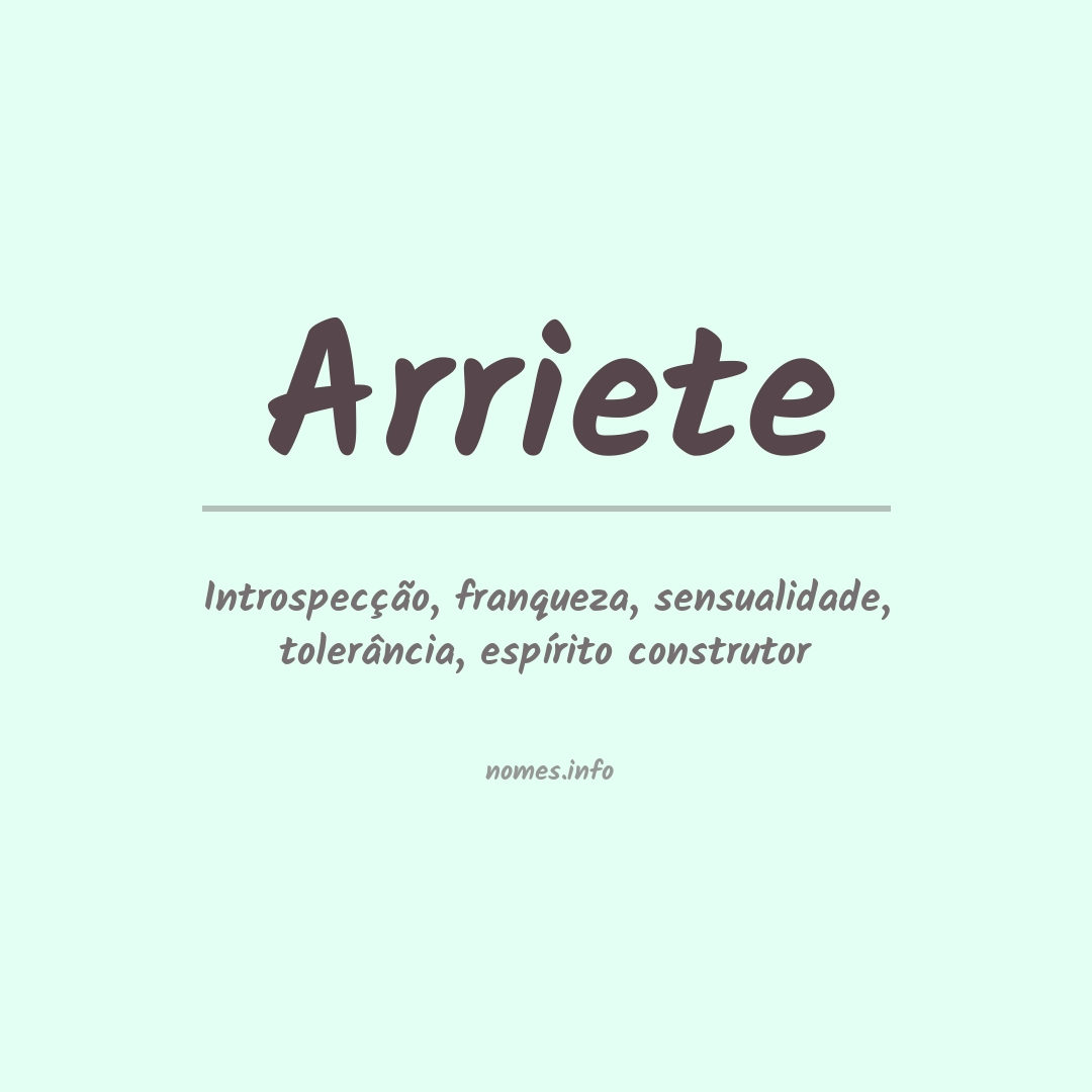 Significado do nome Arriete
