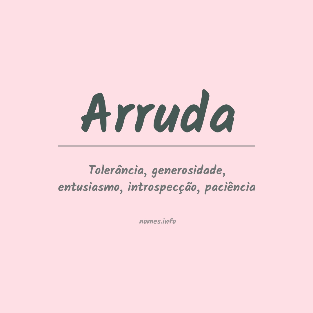 Significado do nome Arruda