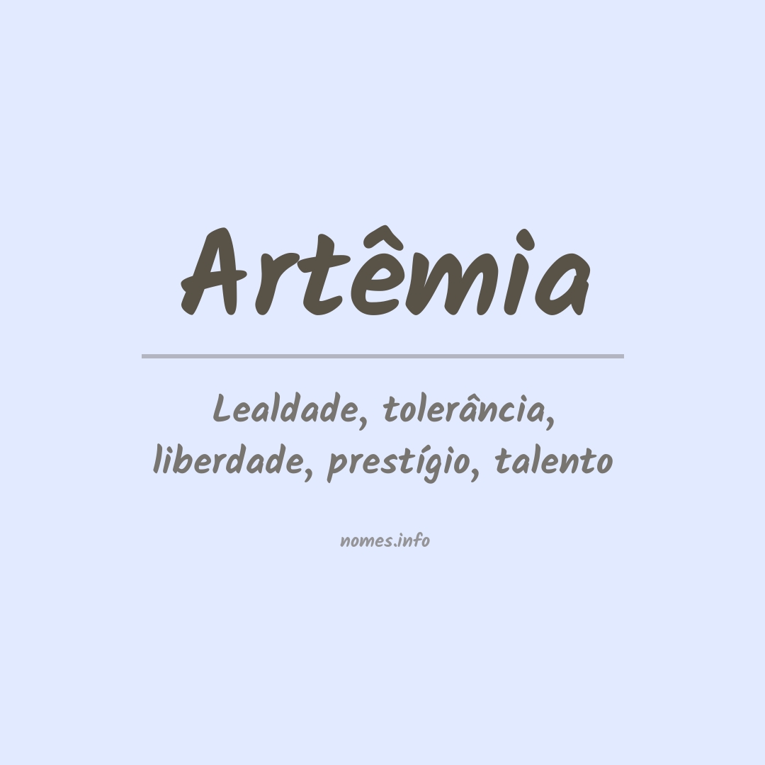 Significado do nome Artêmia