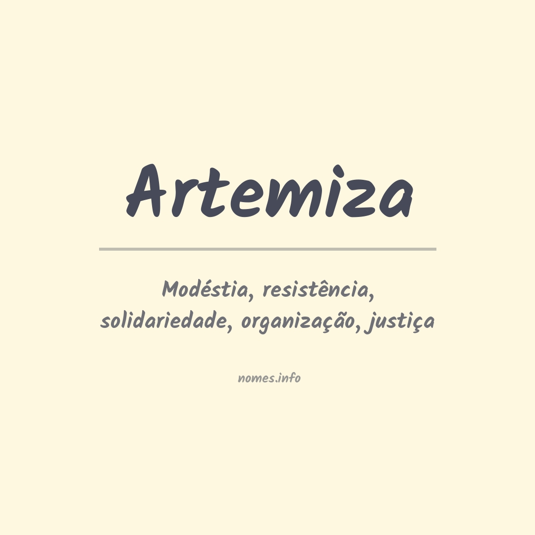Significado do nome Artemiza