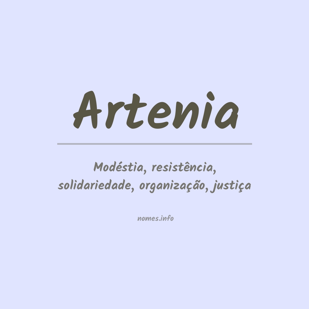 Significado do nome Artenia