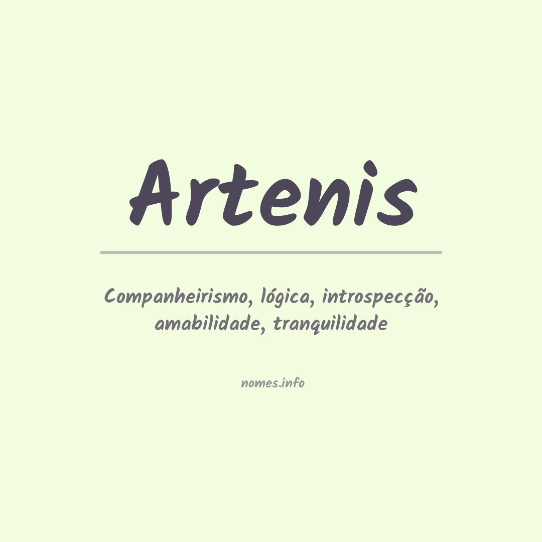 Significado do nome Artenis