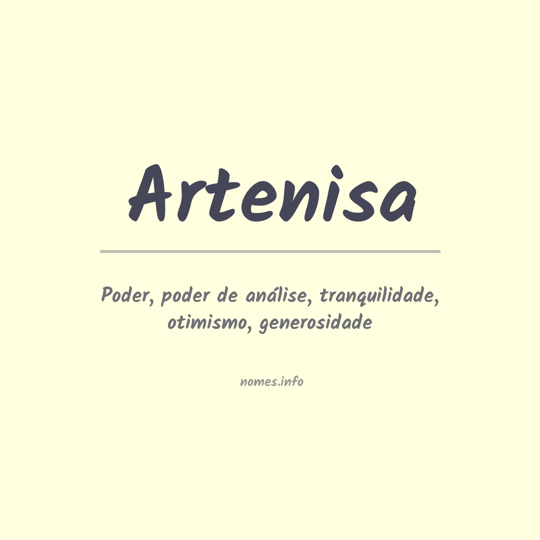 Significado do nome Artenisa