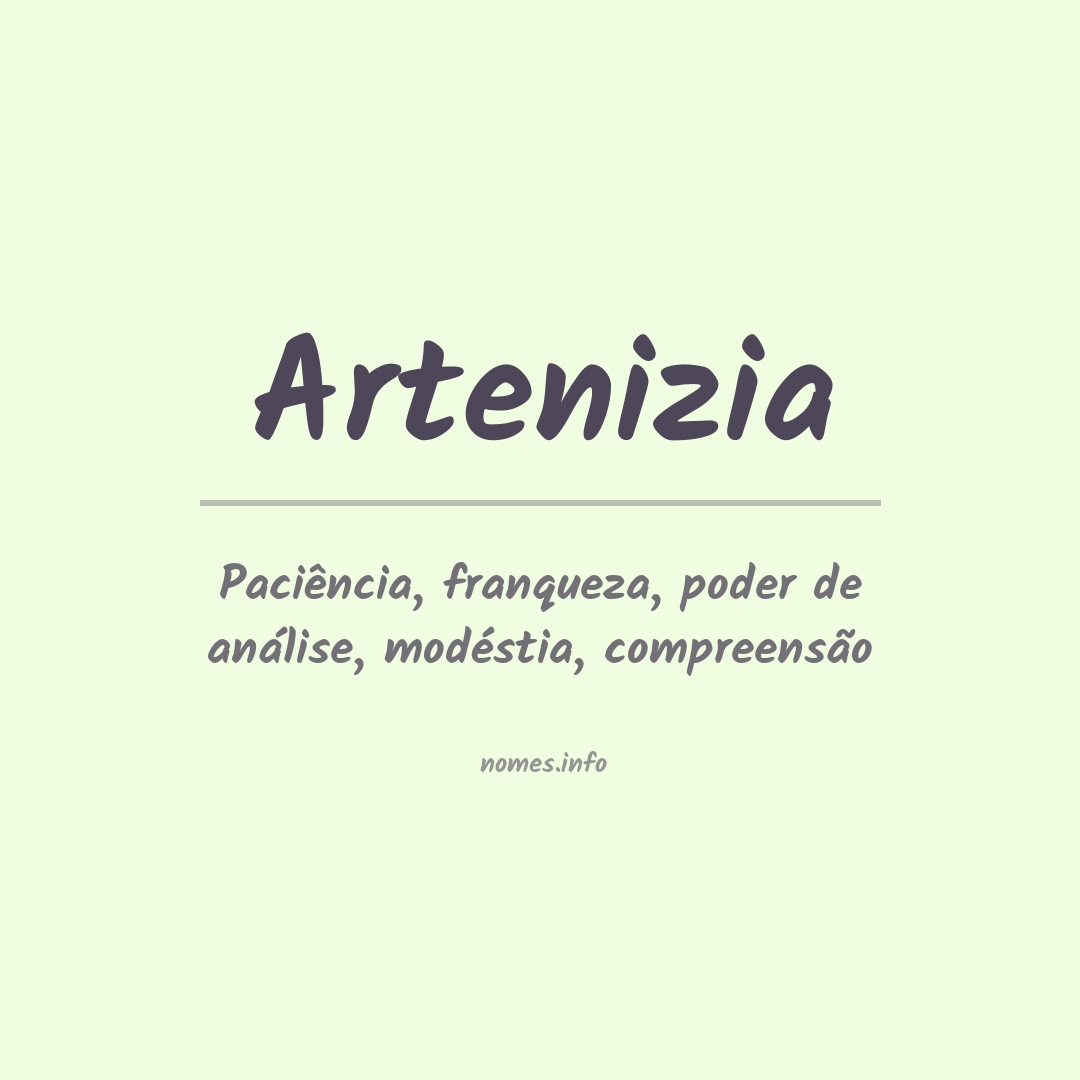 Significado do nome Artenizia