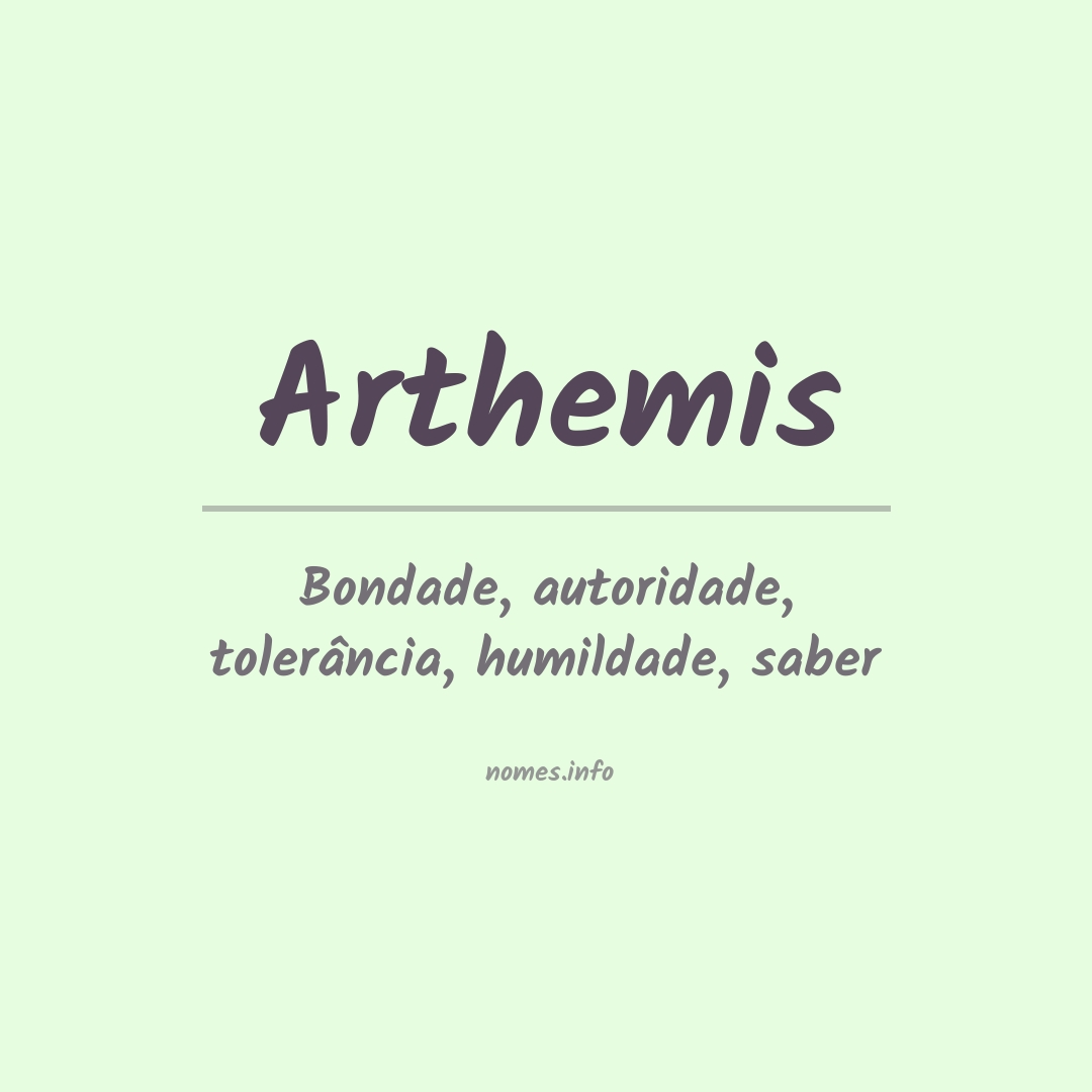Significado do nome Arthemis