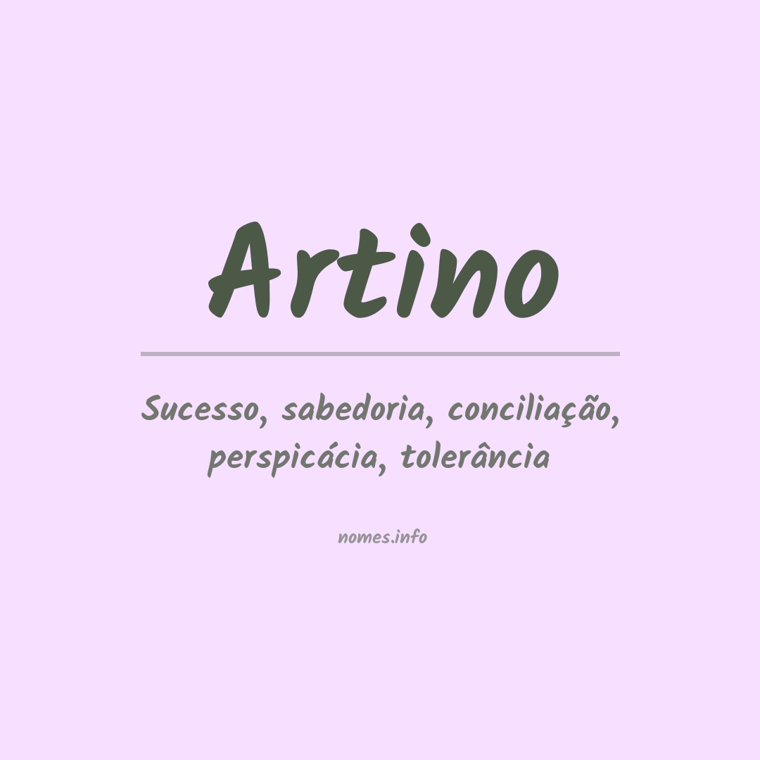 Significado do nome Artino