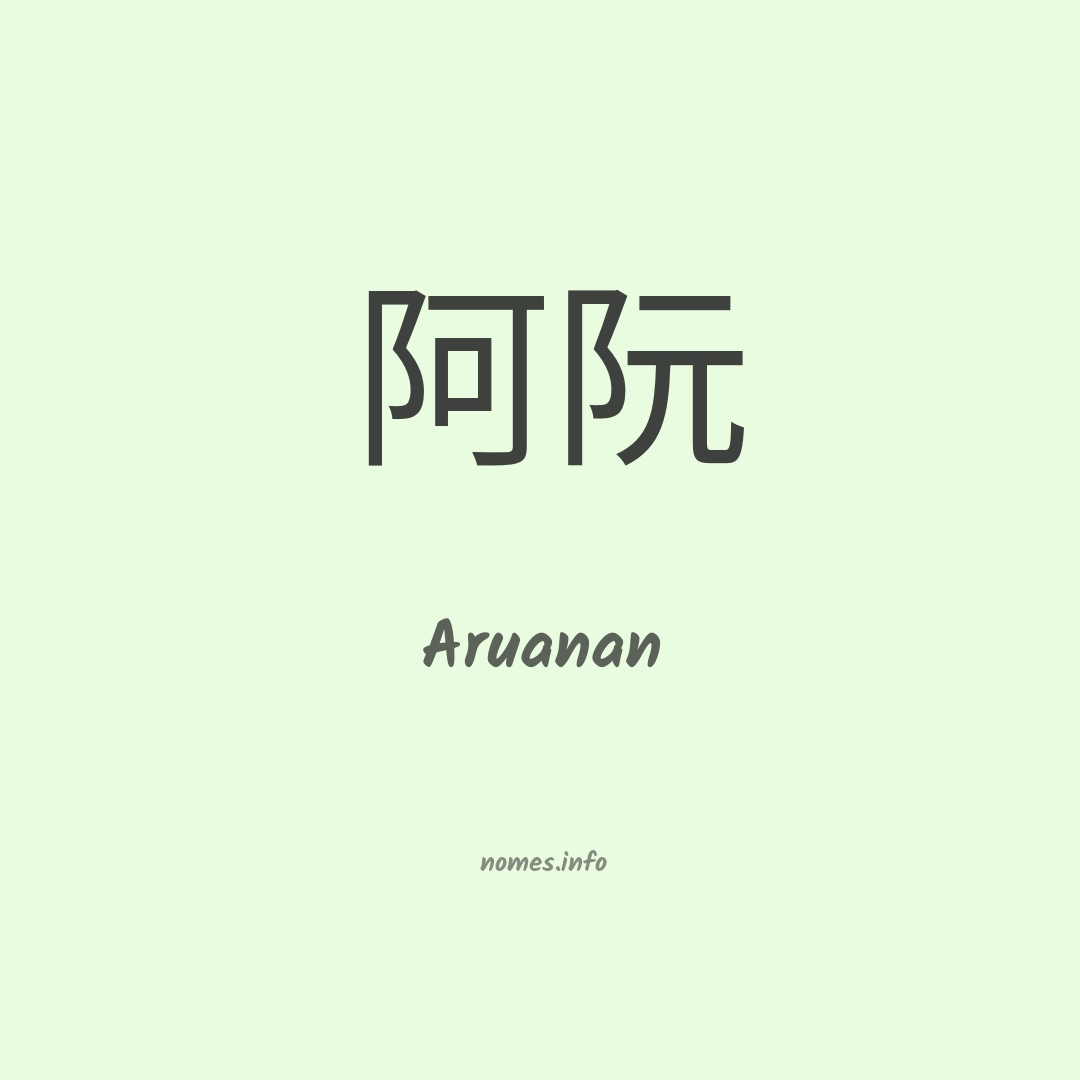 Aruanan em chinês
