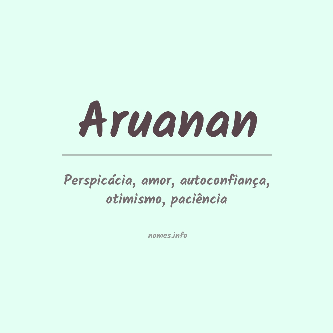Significado do nome Aruanan