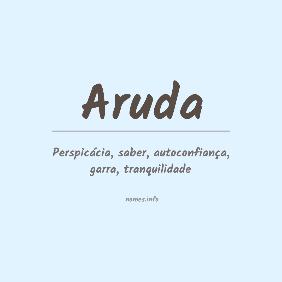 Significado do nome Aruda