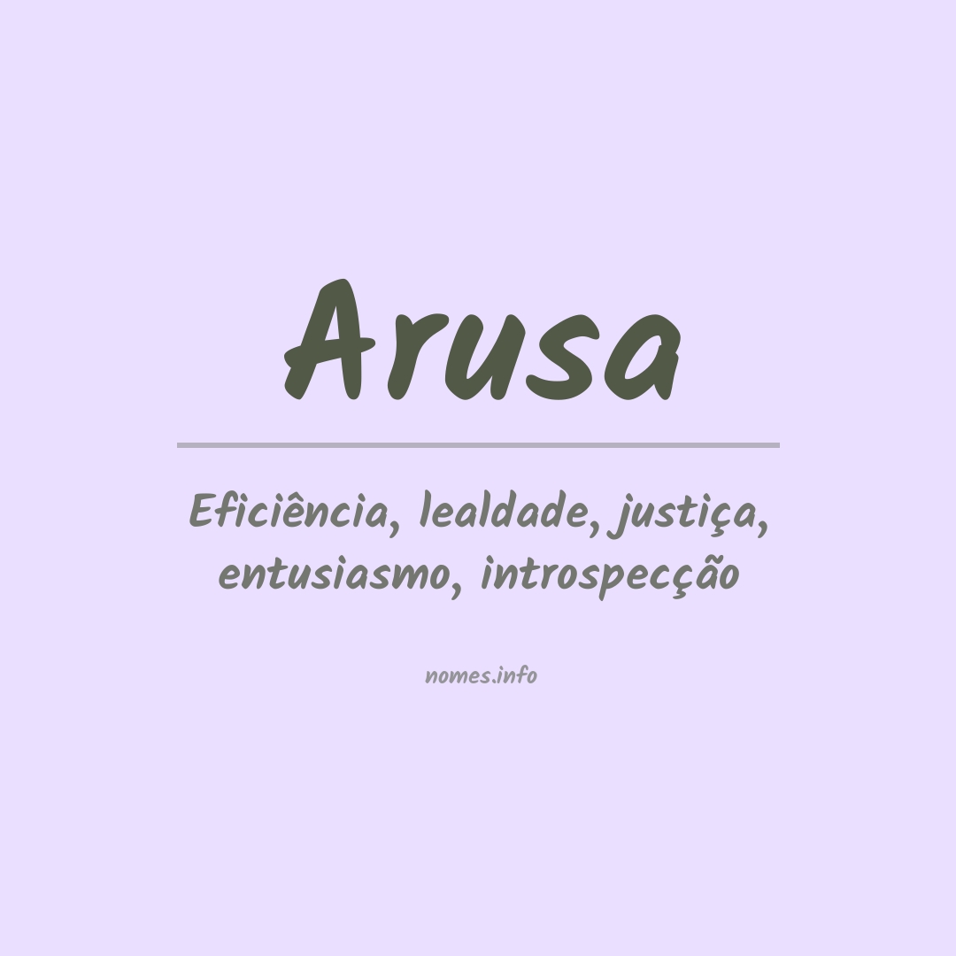 Significado do nome Arusa Significado do nome Arusa