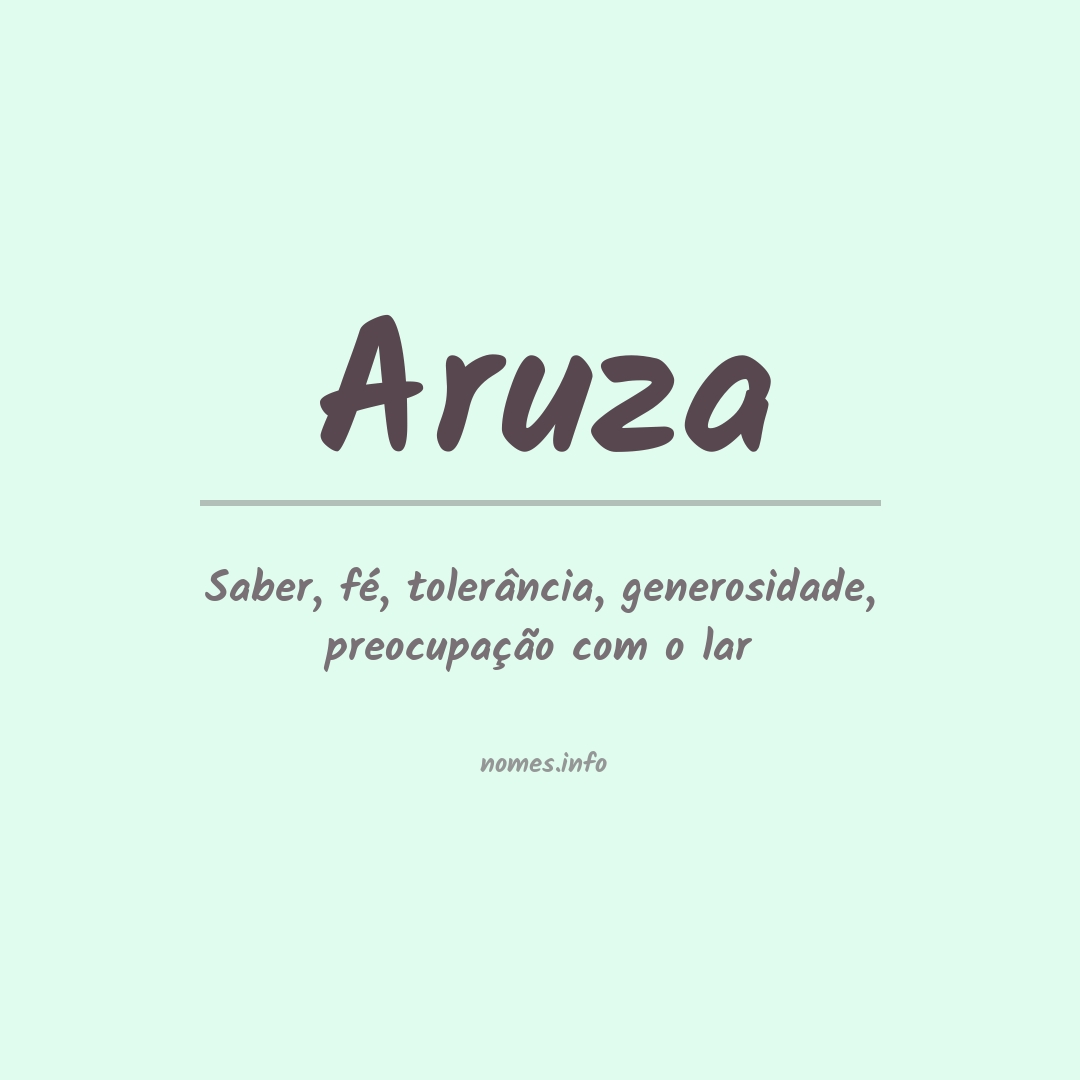 Significado do nome Aruza