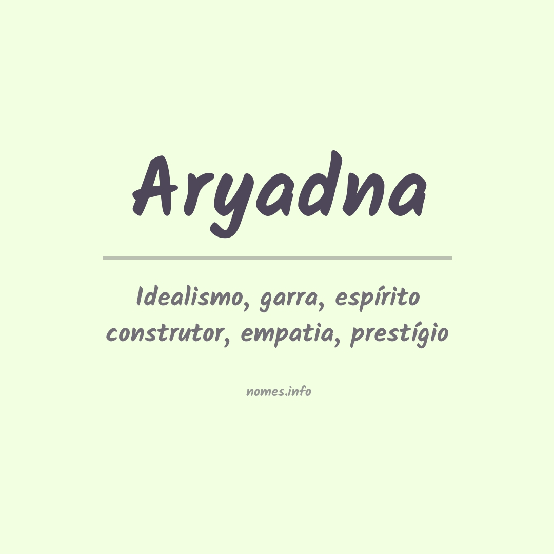 Significado do nome Aryadna