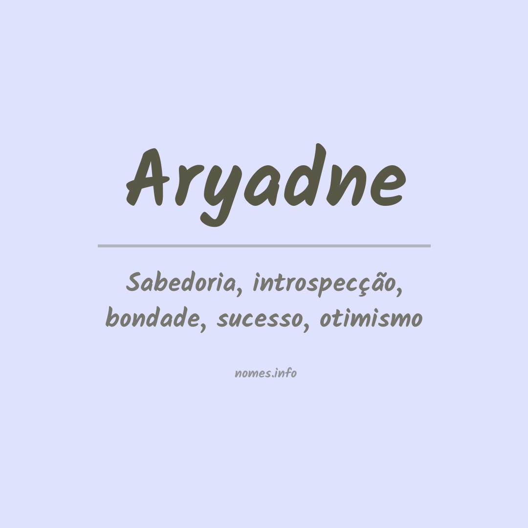 Significado do nome Aryadne