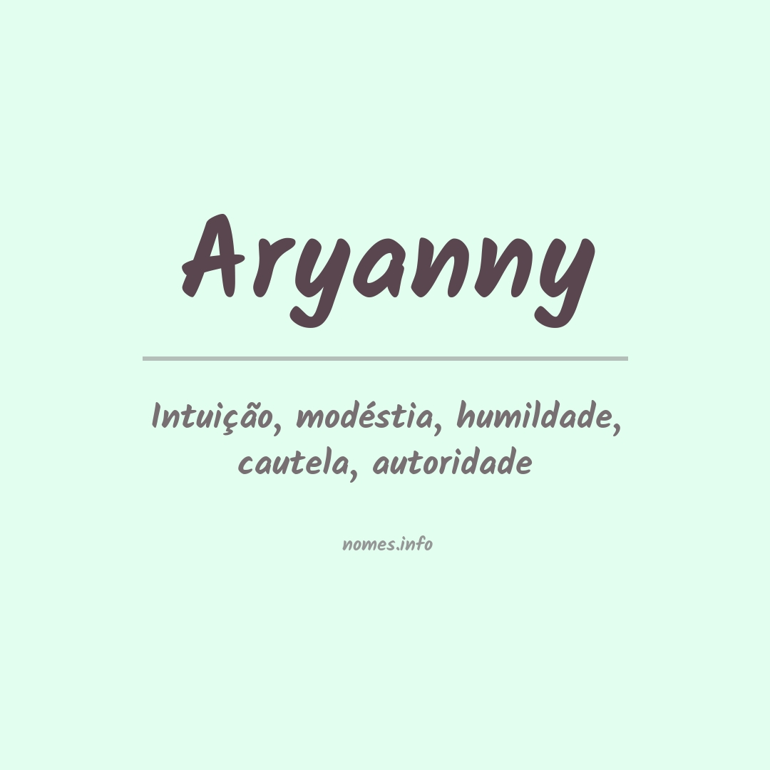 Significado do nome Aryanny