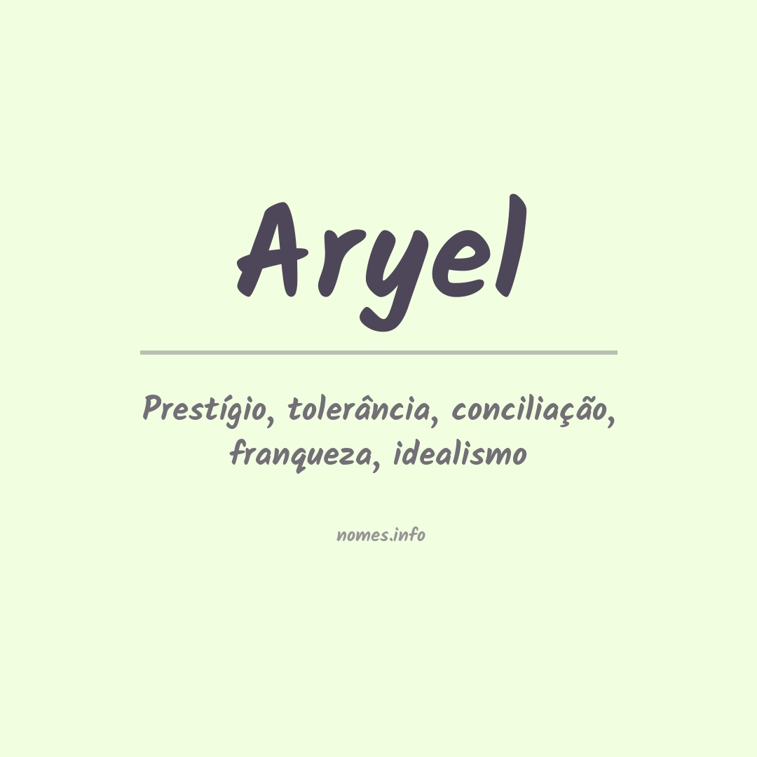 Significado do nome Aryel