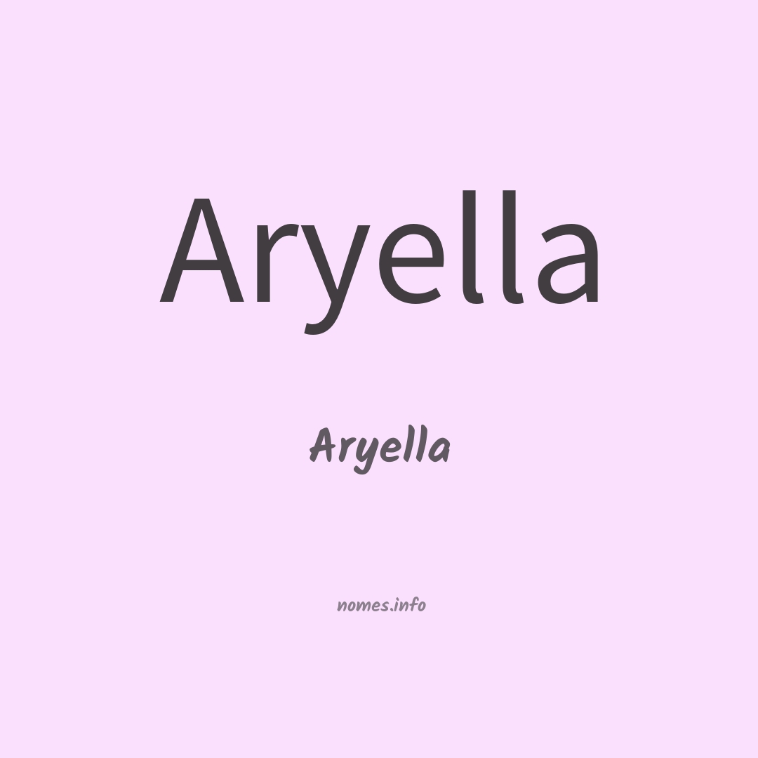 Aryella em chinês