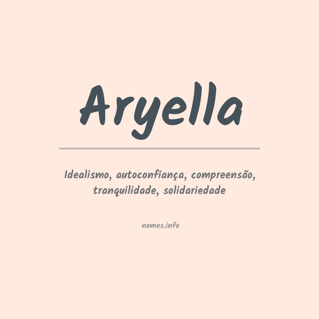 Significado do nome Aryella