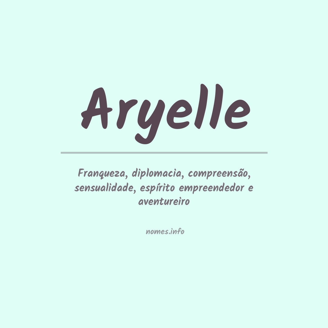 Significado do nome Aryelle