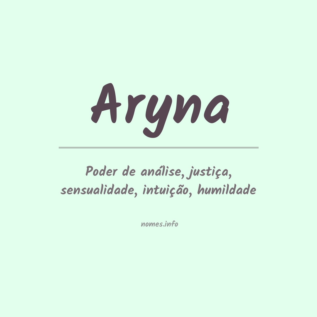 Significado do nome Aryna