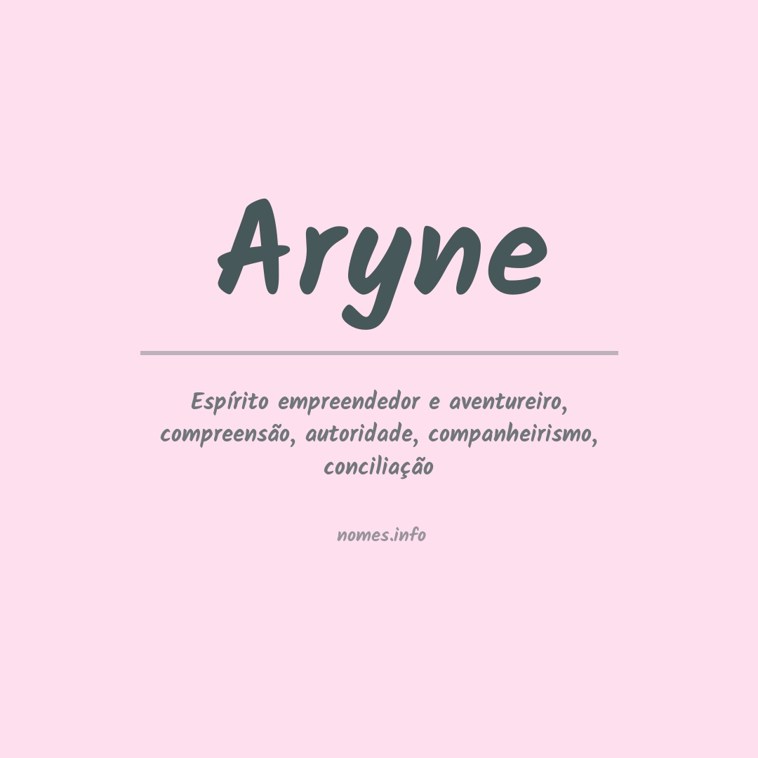 Significado do nome Aryne