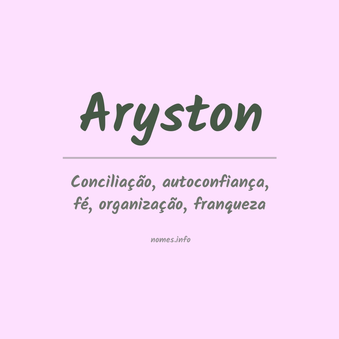 Significado do nome Aryston