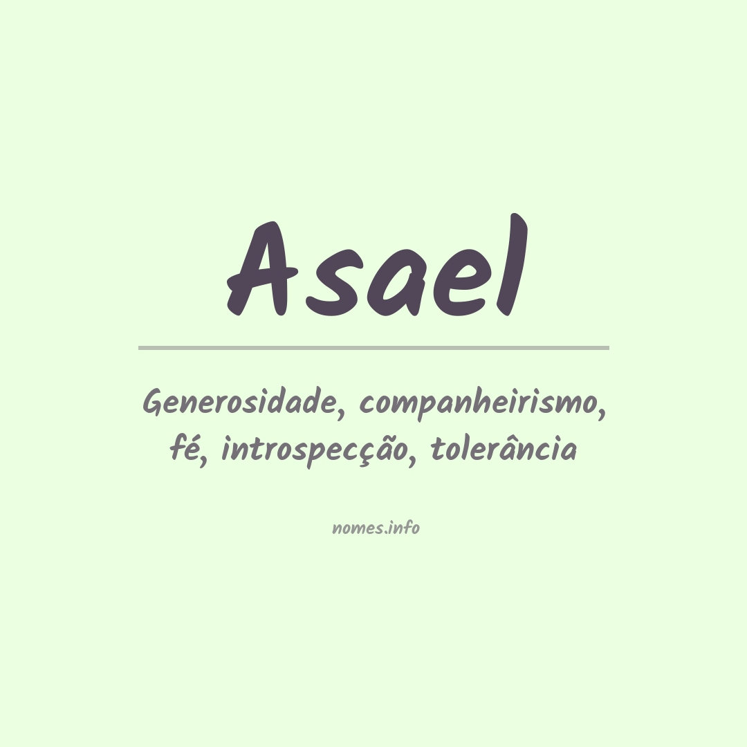 Significado do nome Asael
