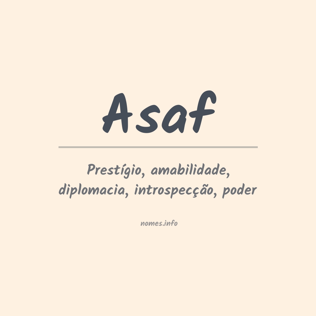 Significado do nome Asaf