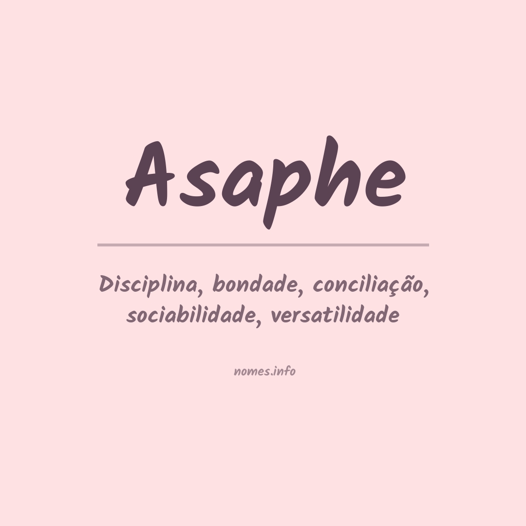 Significado do nome Asaphe