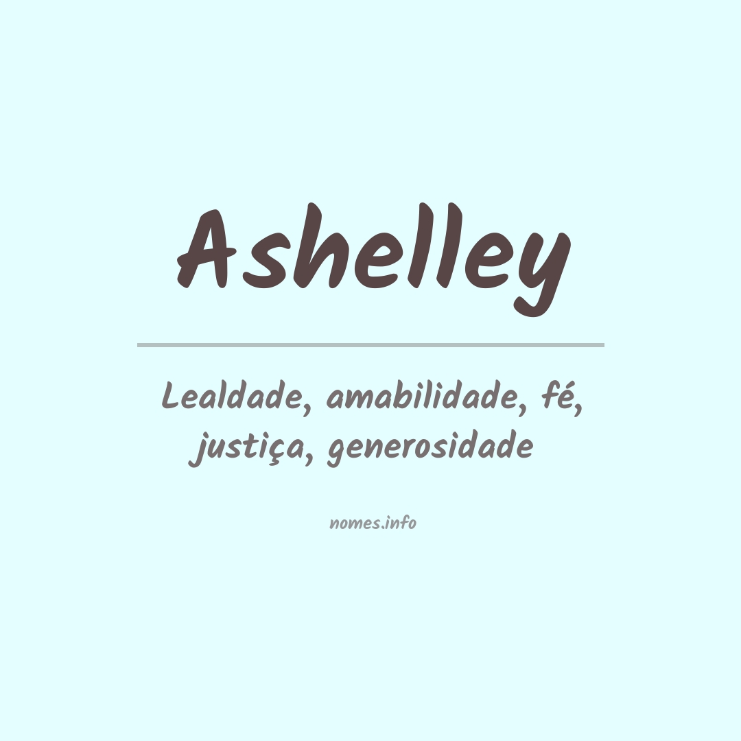 Significado do nome Ashelley