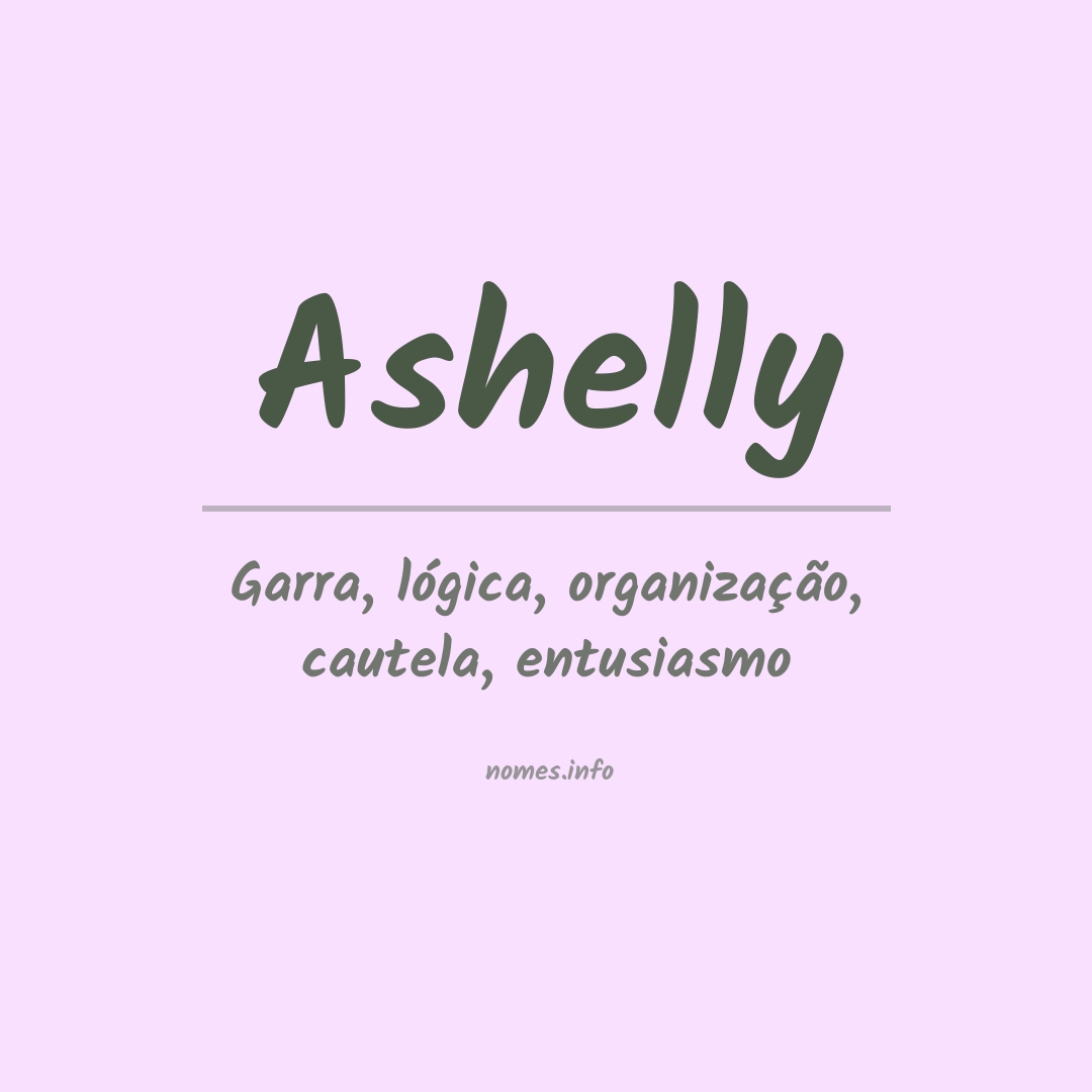 Significado do nome Ashelly