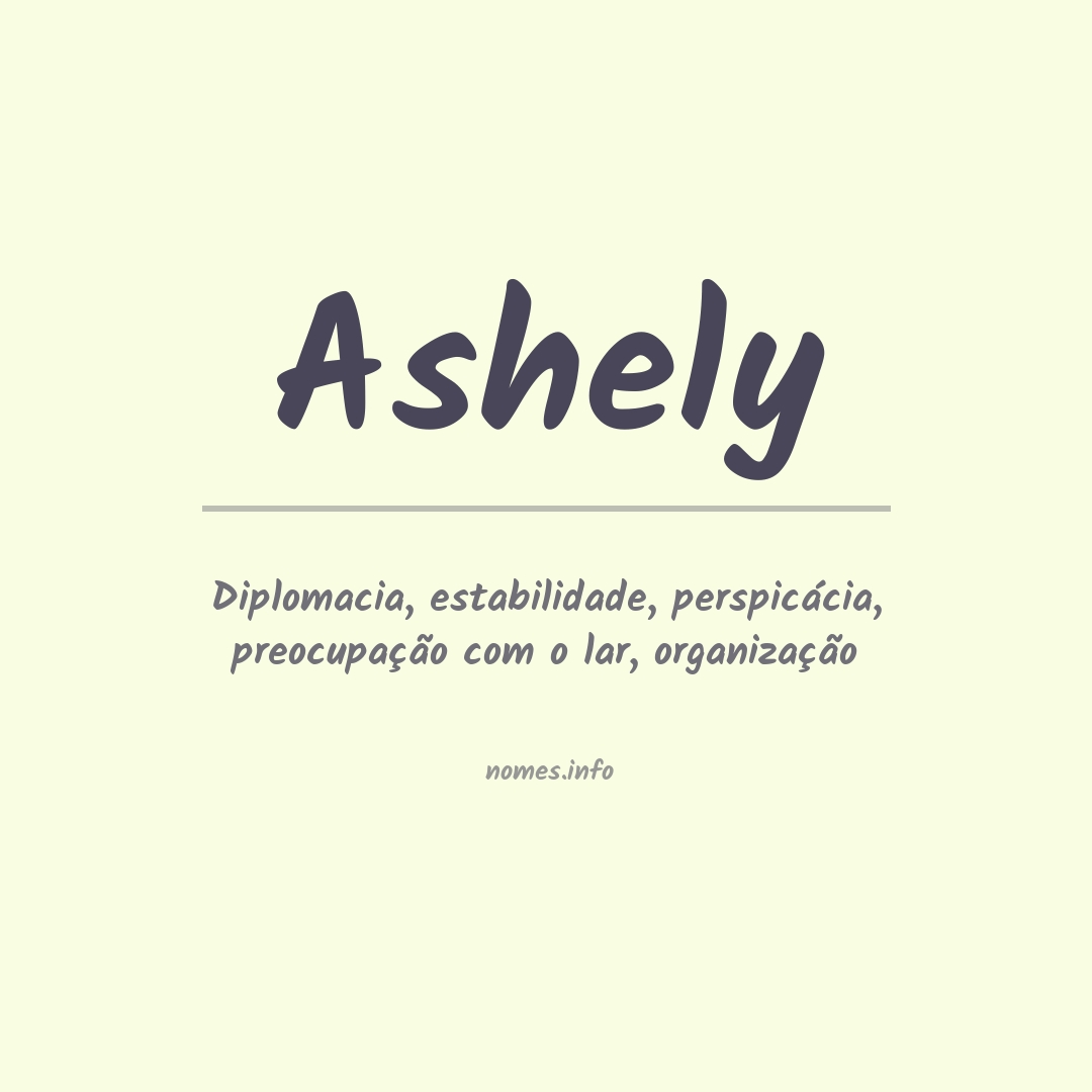 Significado do nome Ashely