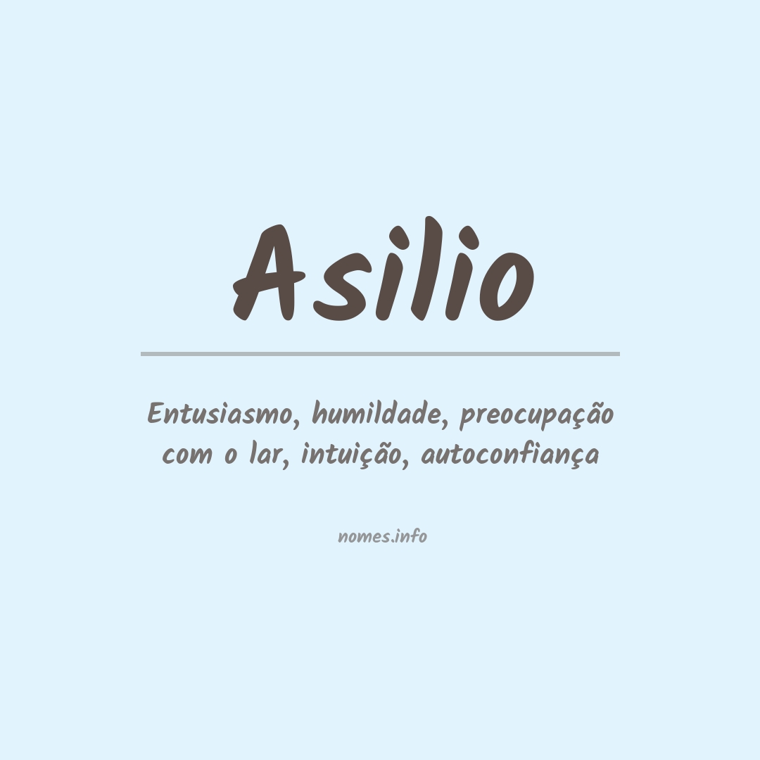 Significado do nome Asilio