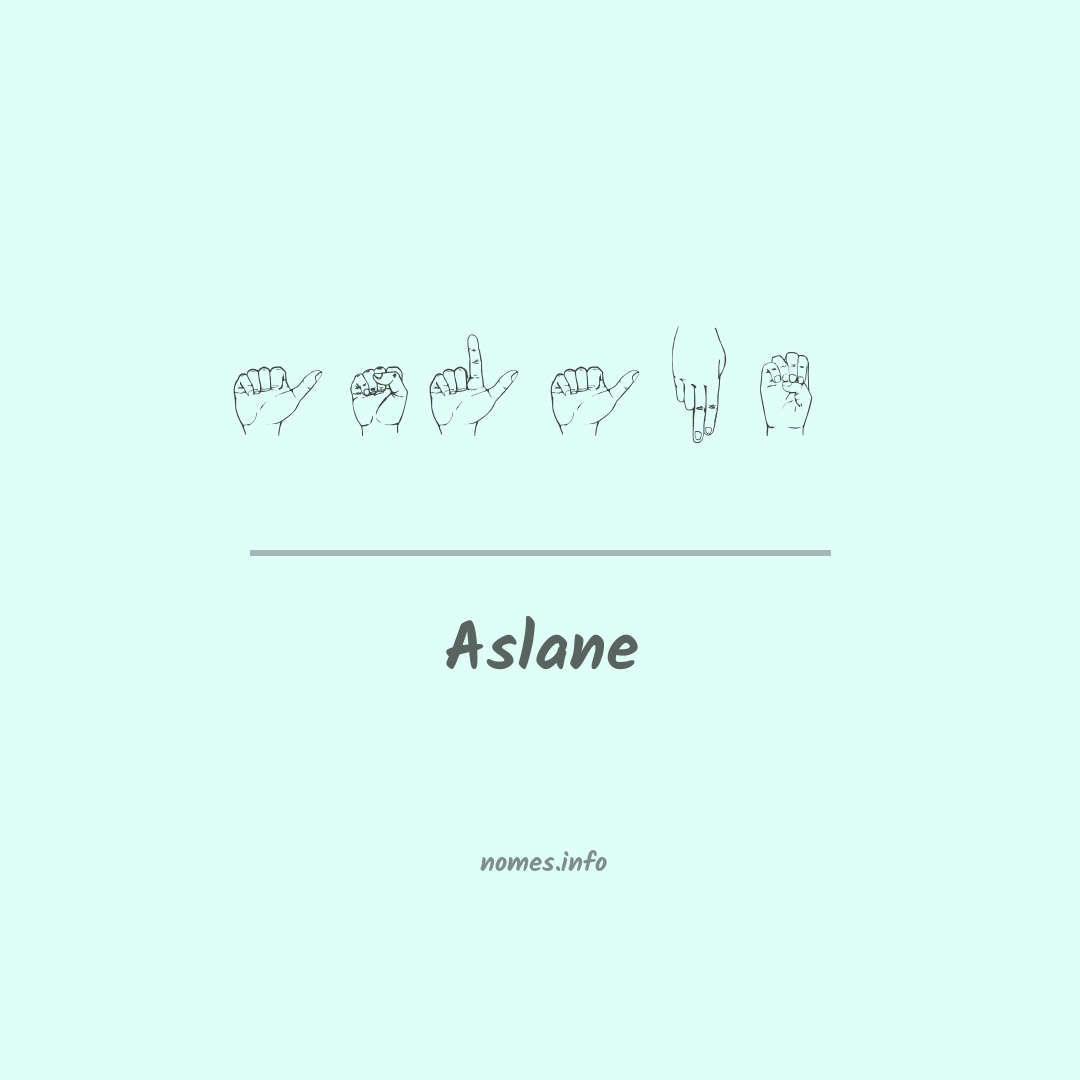 Aslane em Libras