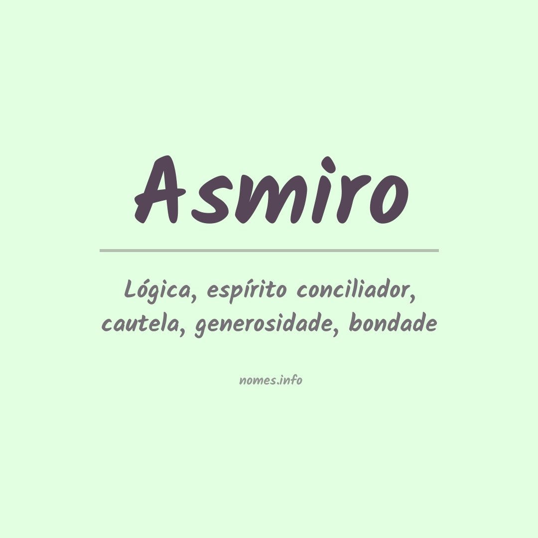 Significado do nome Asmiro