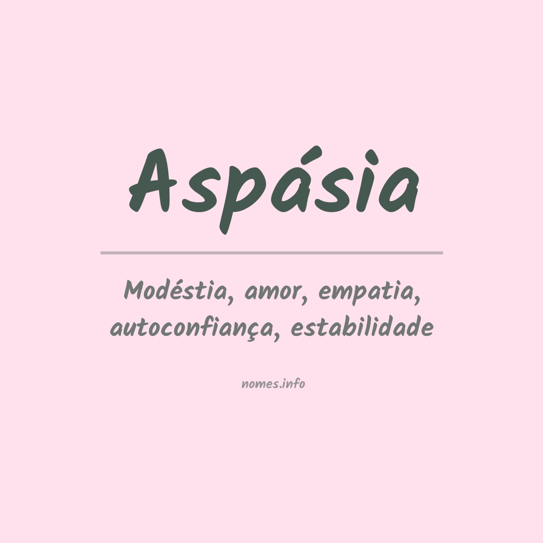 Significado do nome Aspásia