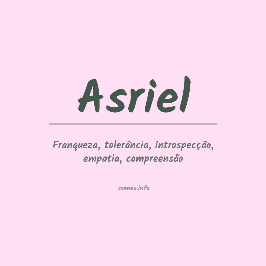 Significado do nome Asriel
