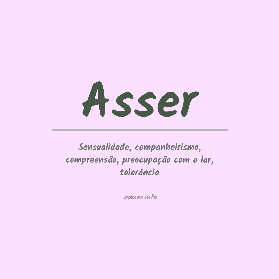 Significado do nome Asser