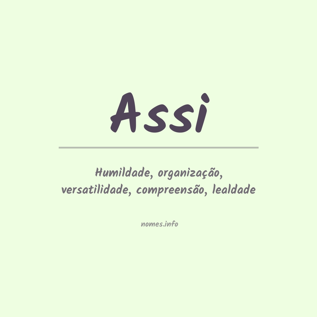 Significado do nome Assi
