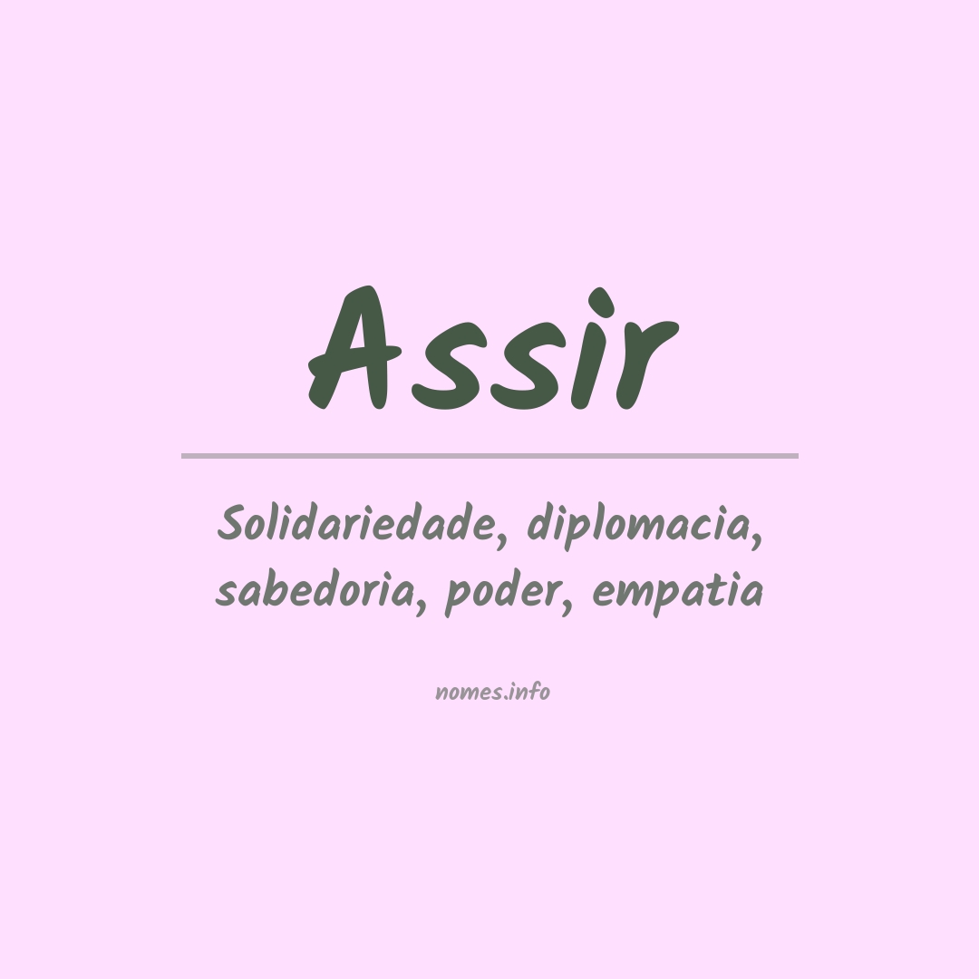 Significado do nome Assir