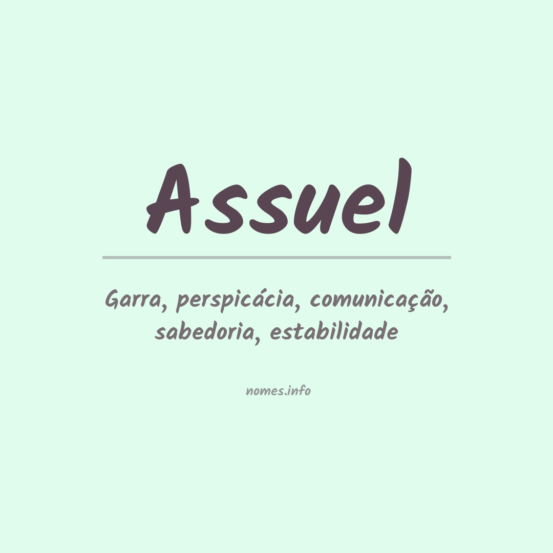 Significado do nome Assuel