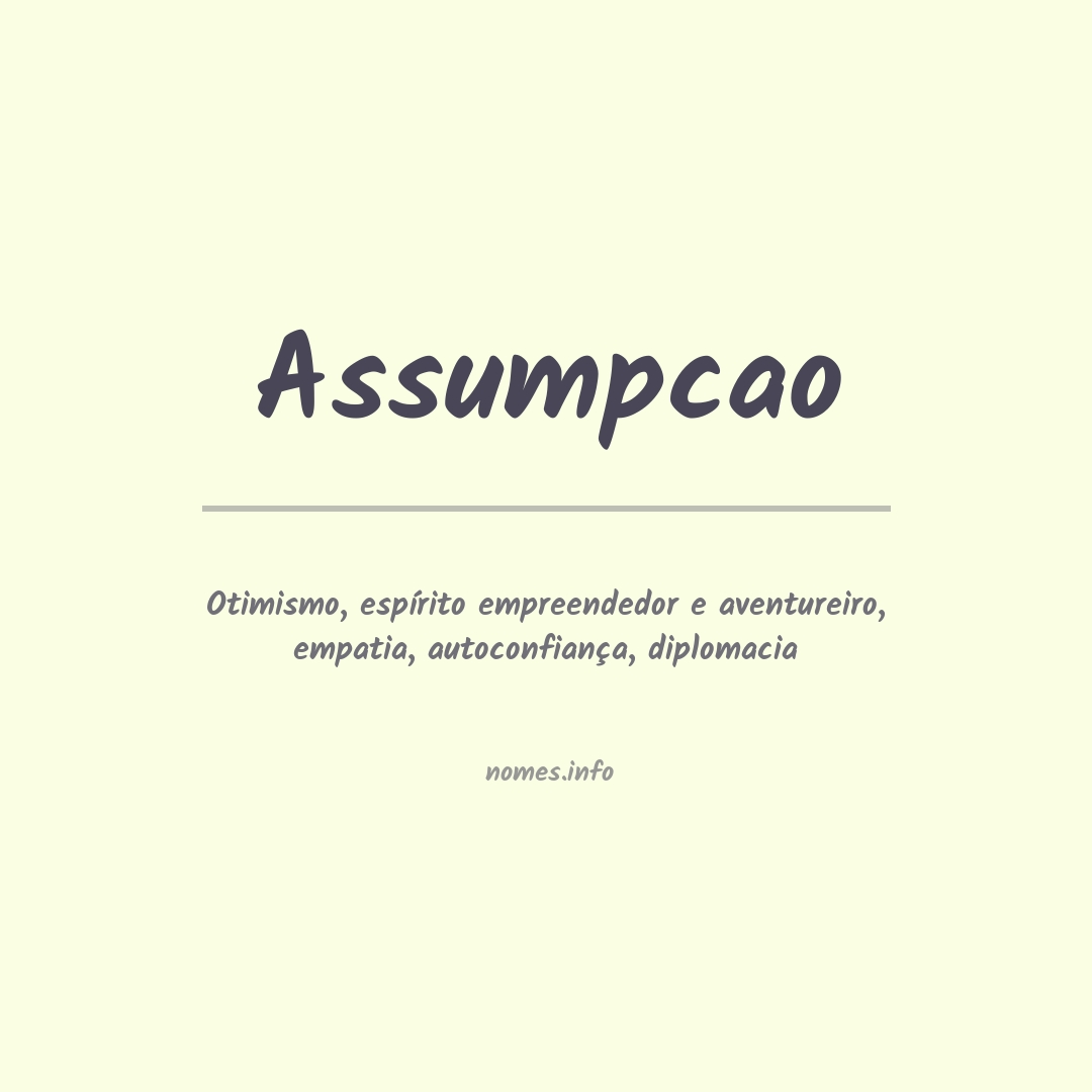 Significado do nome Assumpcao