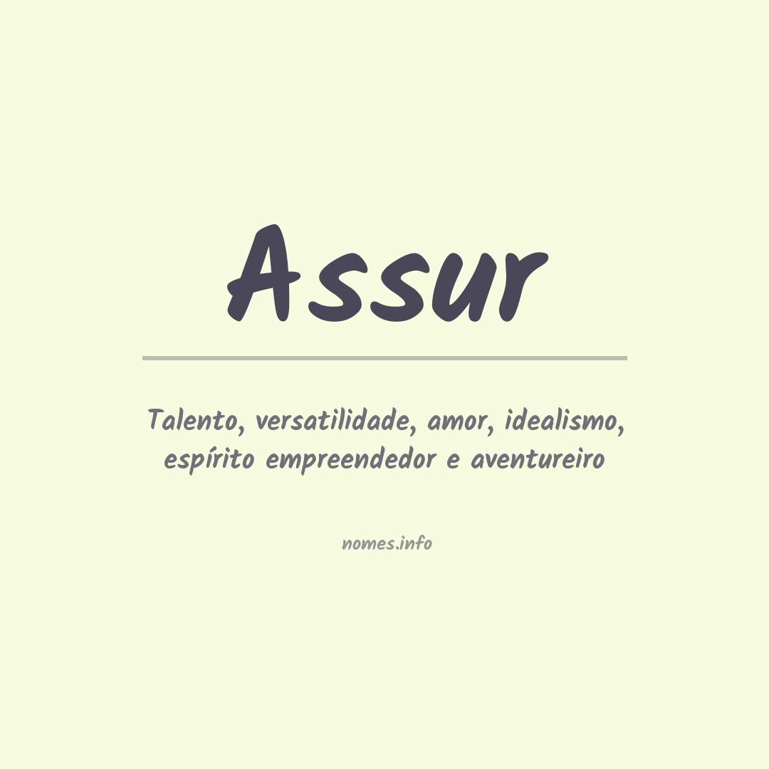 Significado do nome Assur
