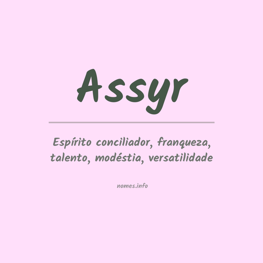Significado do nome Assyr