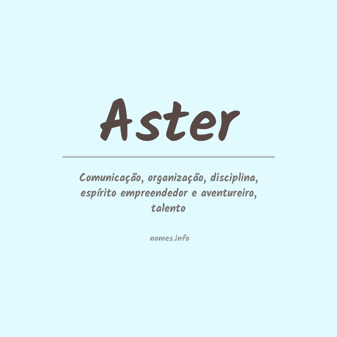 Significado do nome Aster