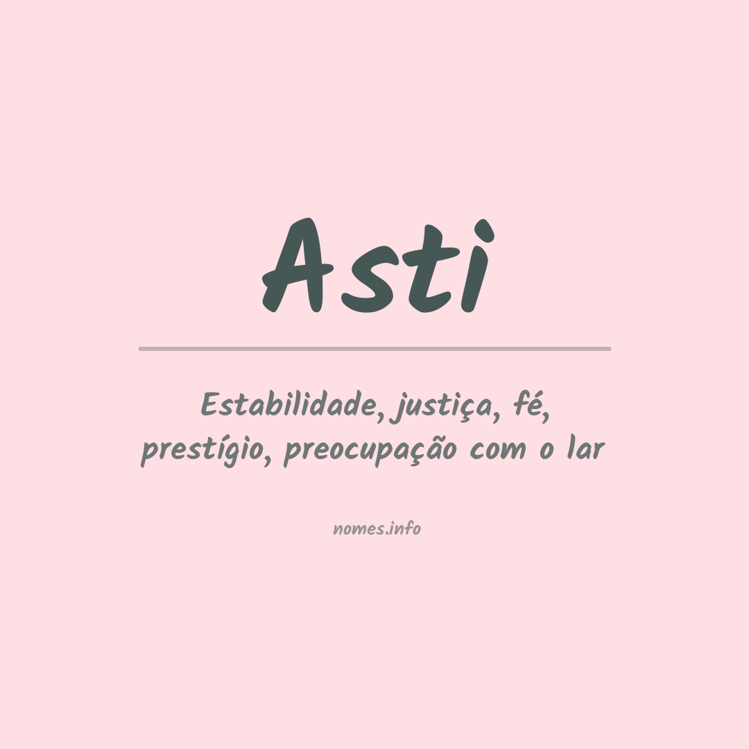 Significado do nome Asti