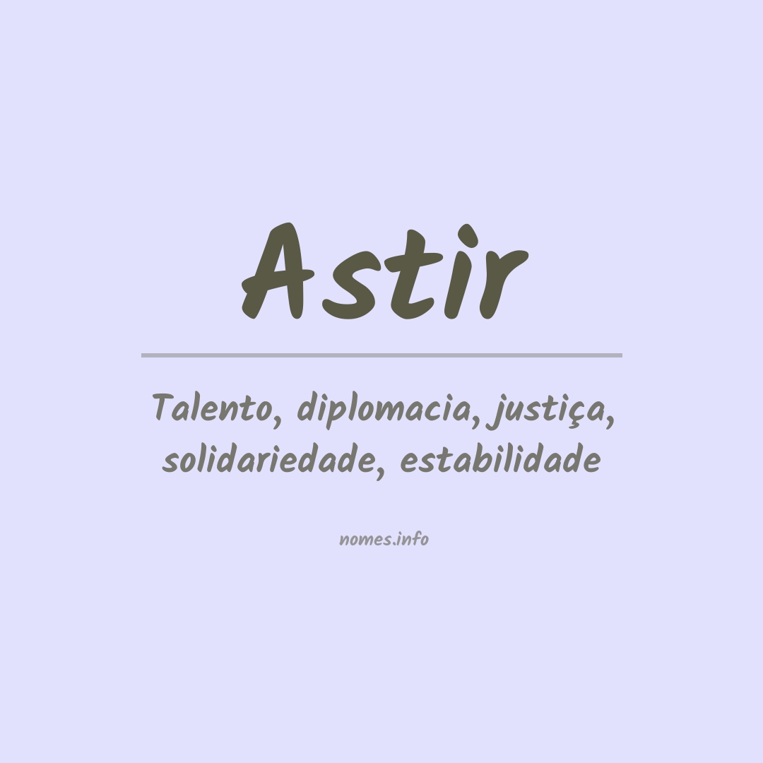 Significado do nome Astir